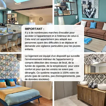 Myzenplace - Duplex 100m2 Cosy & Atypique, Centre Pieton, Parking Appartement