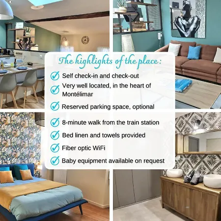 아파트 Myzenplace - Duplex 100m2 Cosy & Atypique, Centre Pieton, Parking 몽뗄리마